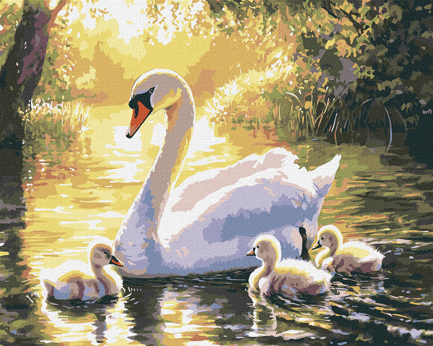 Картина за номерами 40×50 см Вечірній заплив