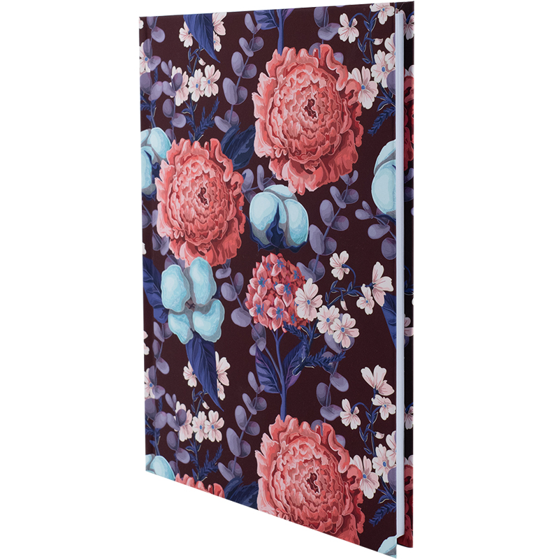 Книга записна А5 96 арк тв палітурка клітинка софт тач виб УФ лак Bloom фіолетова