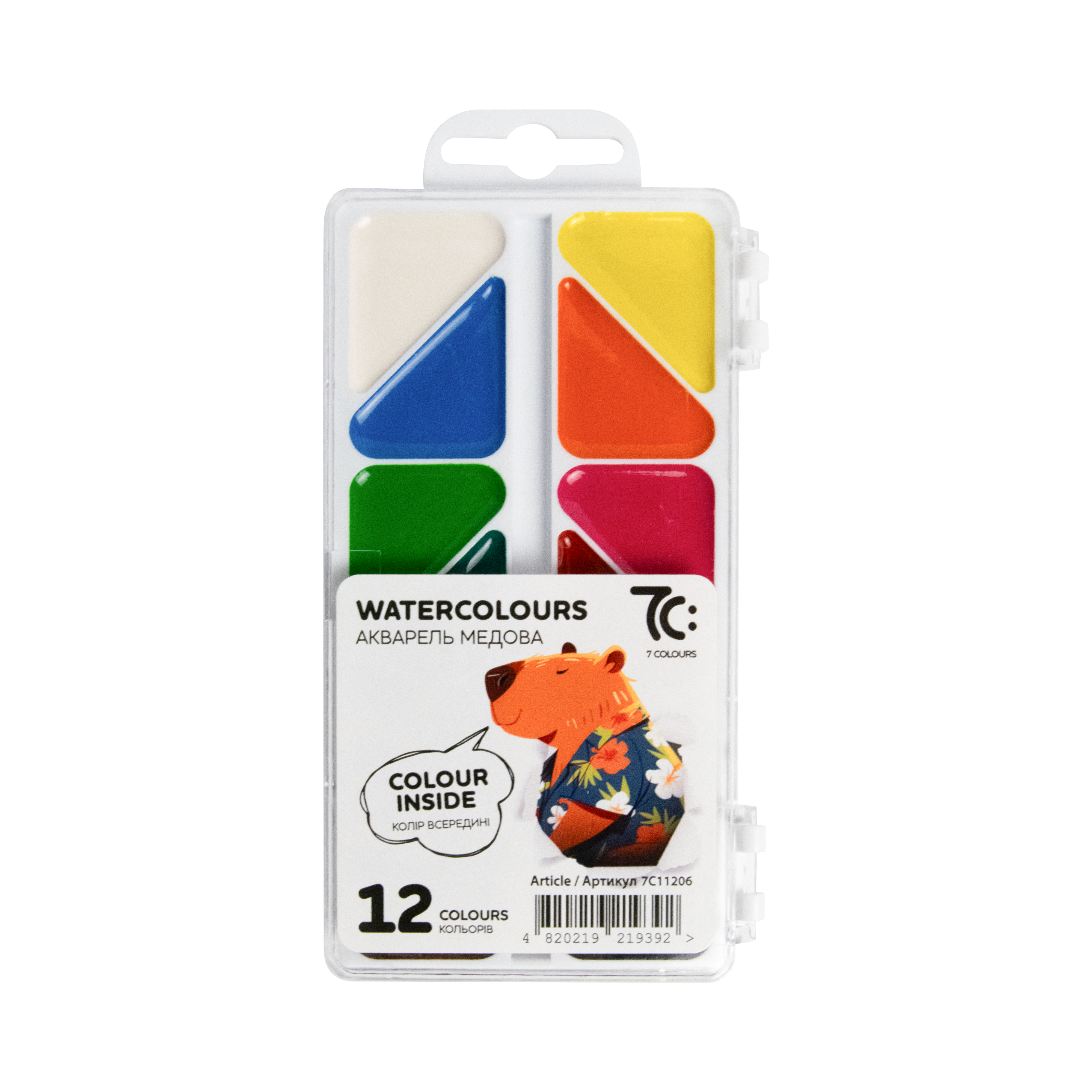 Акварель 7С 12цв., б/к, пластик (7C11206)