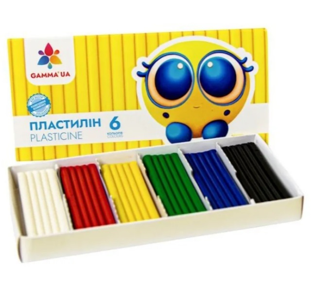 Пластилін GAMMA`UA 6 кол 96 г стек (200309)