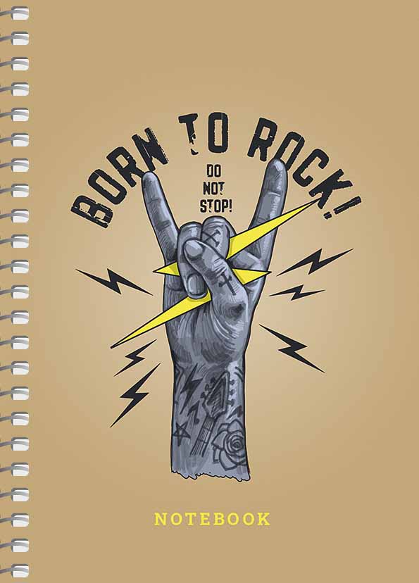 Блокнот А6 80 арк спіраль клітинка крафт обкл крем блок STUDENT 6119 Асорті