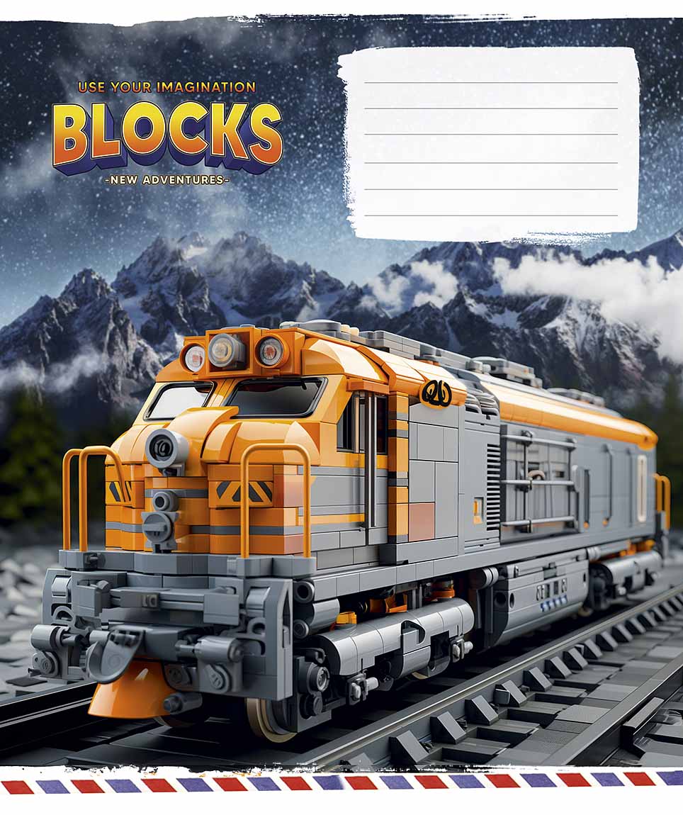 Тетрадь 12 л линия 3400 Blocks 2024 мал