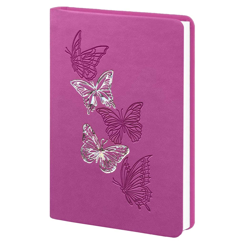 Ежедневник недат. А6 экокожа линия фиолетовый