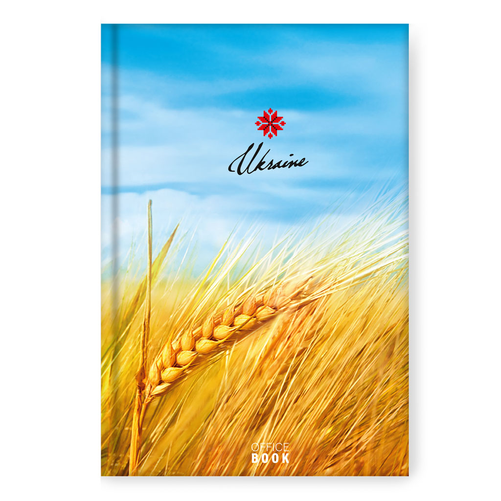 Книга обліку А4 100 арк тверда обкл лінія Колоски