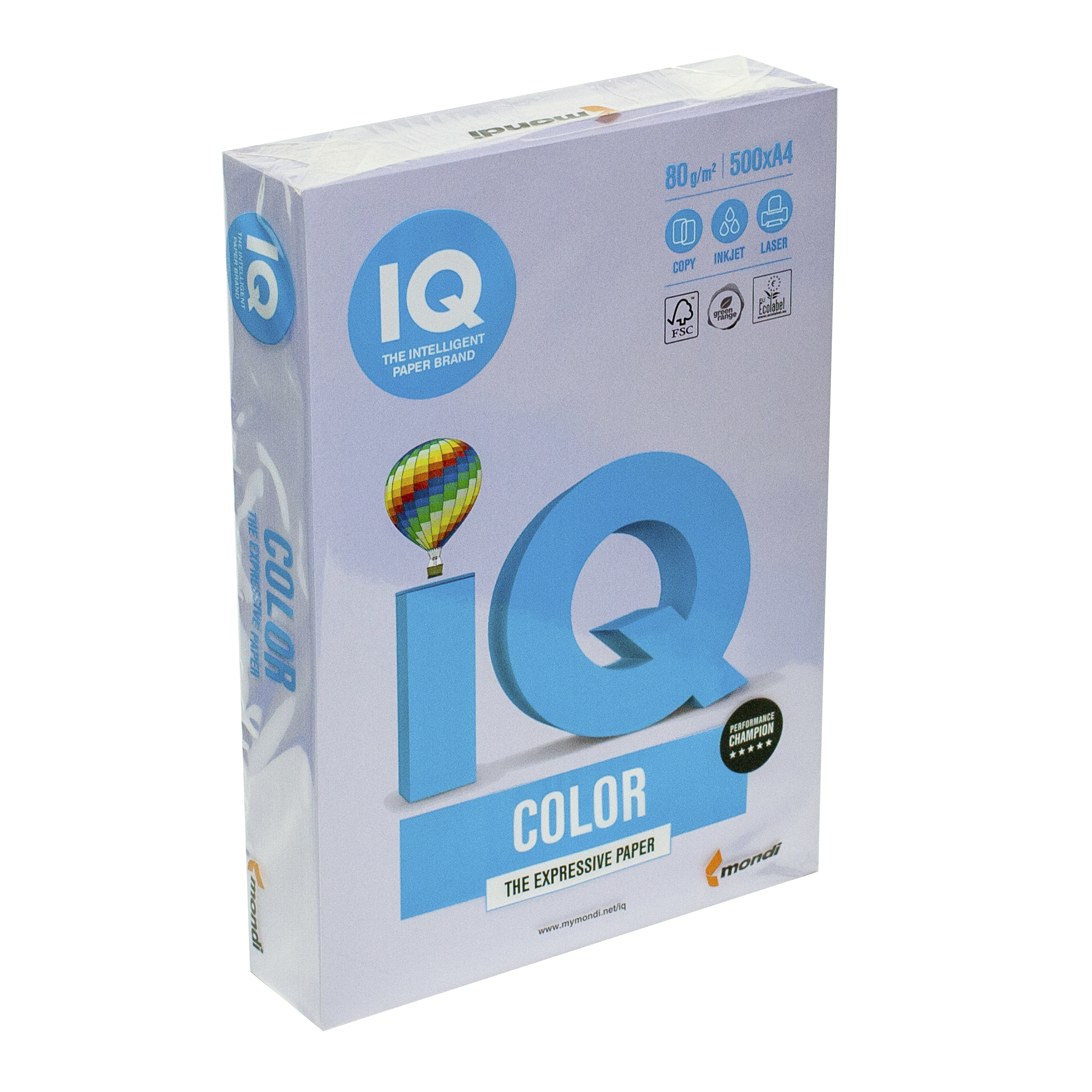 Папір кольоровий А4 IQ Color 80 г/м2 LA12 середній бузковий 500 арк