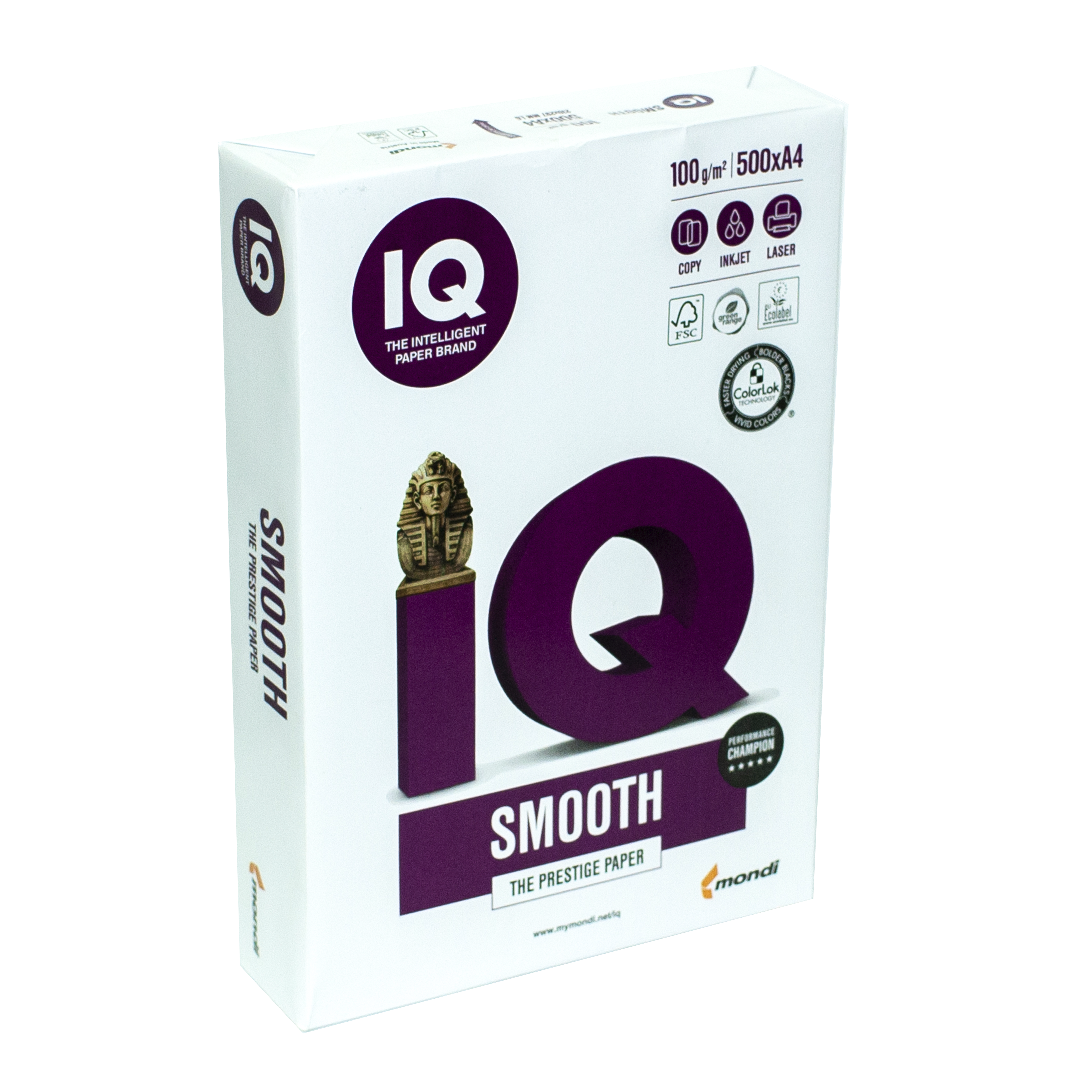Папір для лазерного та струменевого друку А4 IQ Smooth 100 г/м2 500 арк