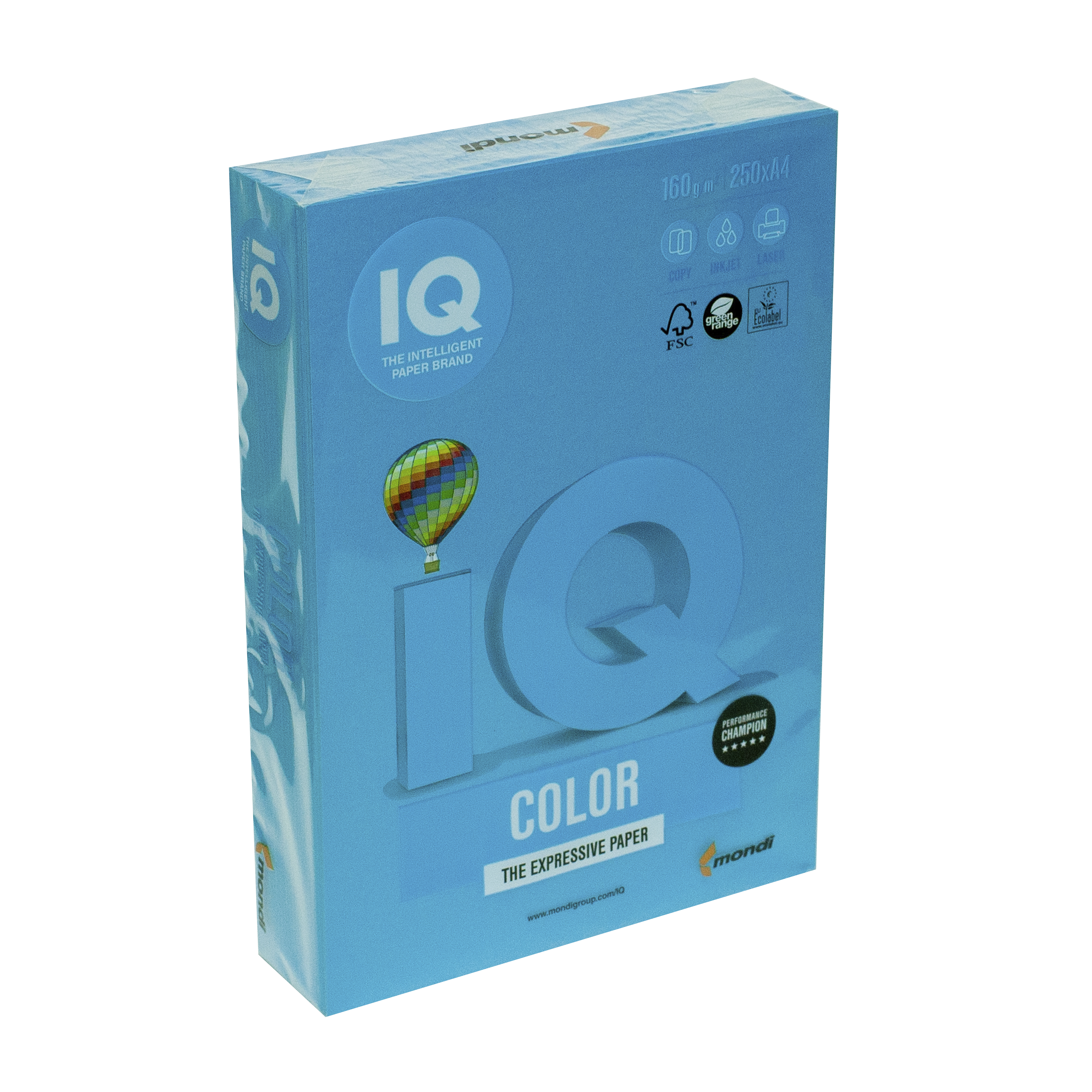 Папір кольоровий А4 IQ Color 160 г/м2 DB49 насичений темно-синій 250 арк