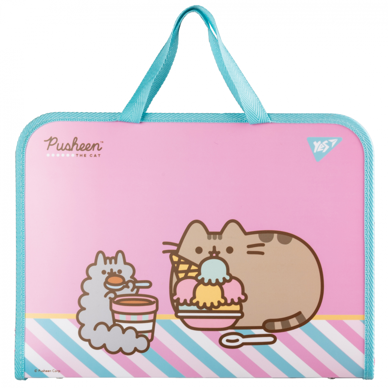 Портфель пластиковий на блискавці FC Yes Pusheen. Stormy