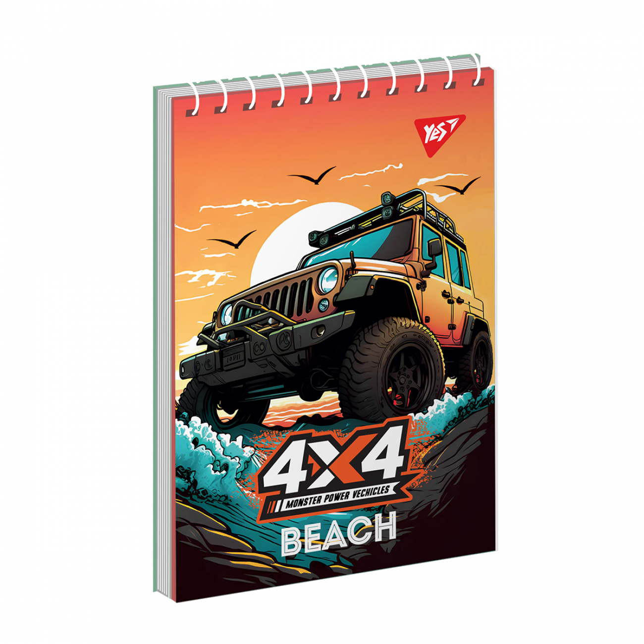 Блокнот А6 80 арк спіраль клітинка 4х4 Асорті