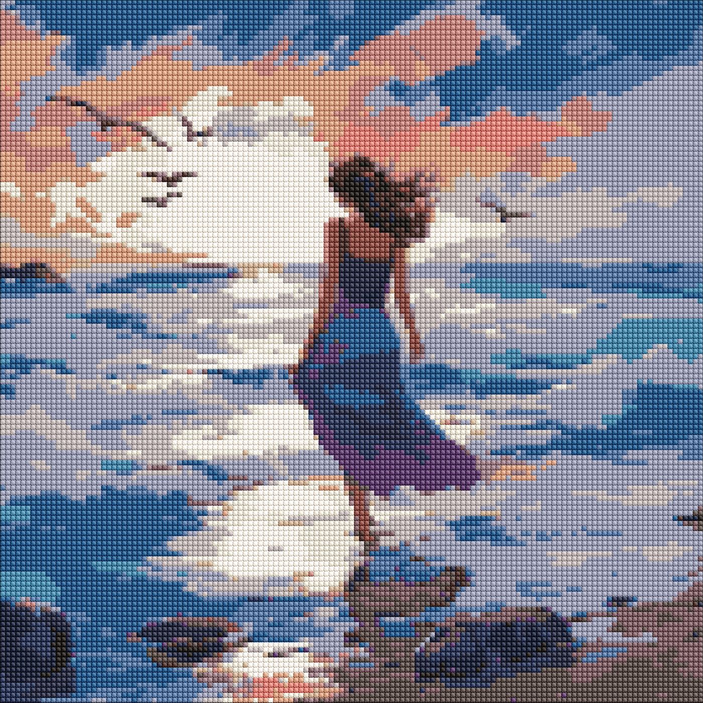 Алмазная мозаика 40×40 см Прекрасная сти×ия