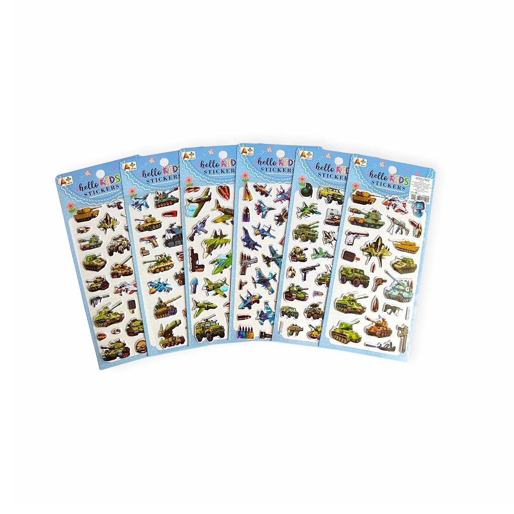 Наклейки 10х22 см Військова техніка мікс