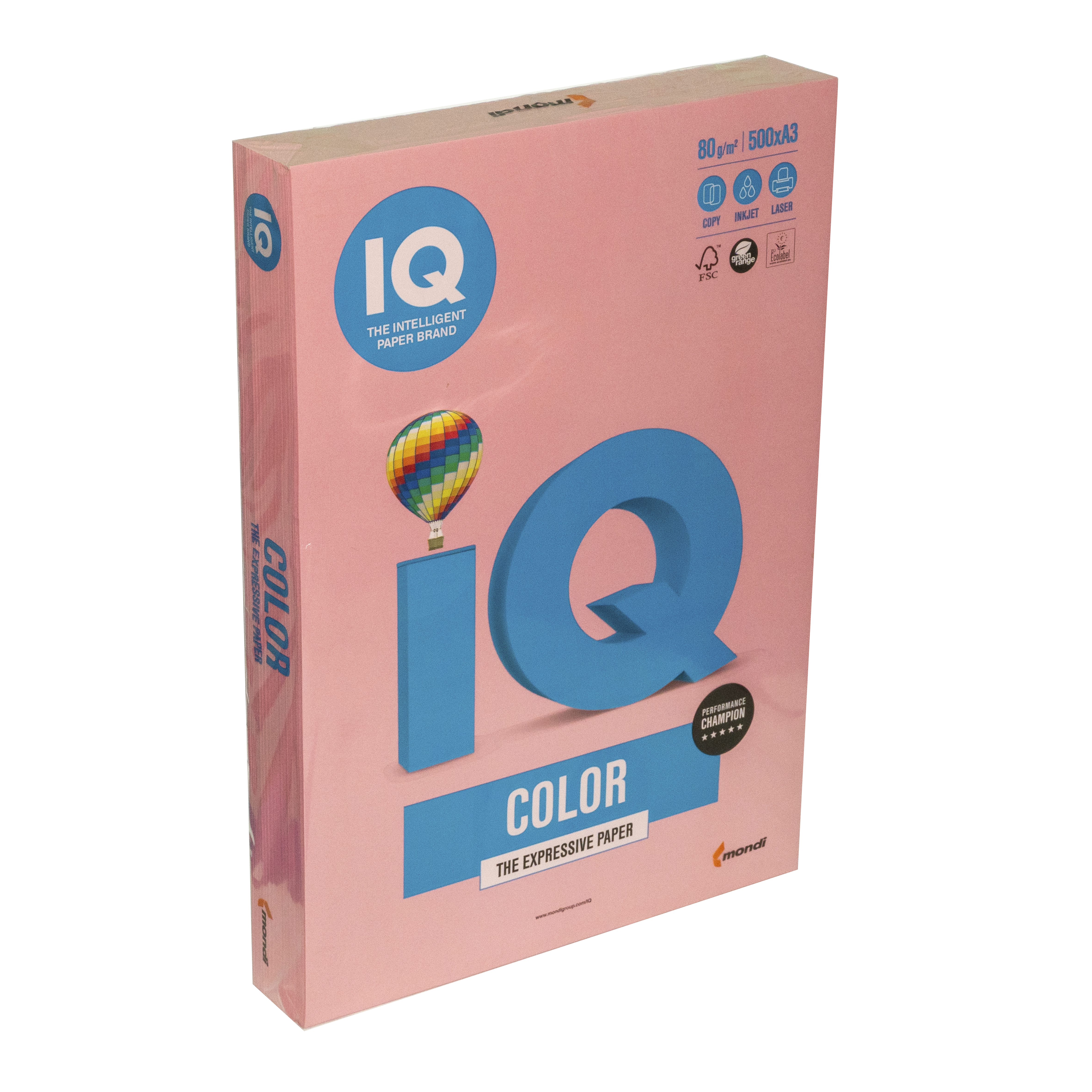 Папір кольоровий А3 IQ Color 80 г/м2 PI25 пастель рожевий 500 арк