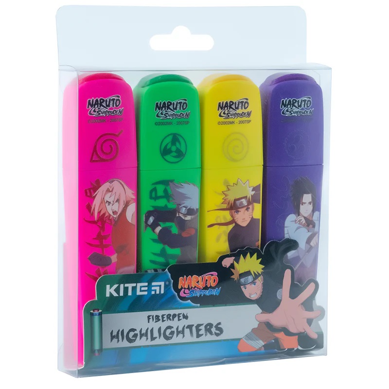 Набір маркерів текстових Kite Naruto 4 шт
