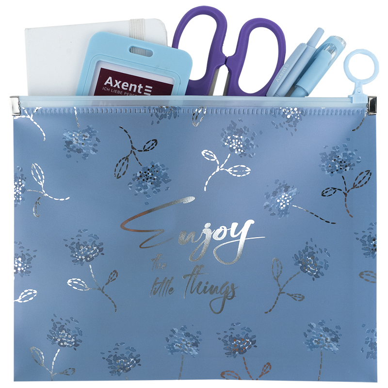 Папка zip-lock A5+ Axent Flower Symphony-3
