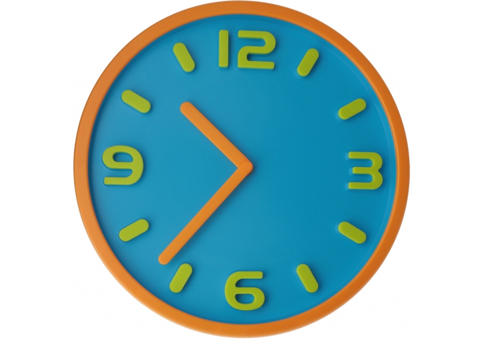 Годинник настінний пластик Optima Magic d-30 см блакитний