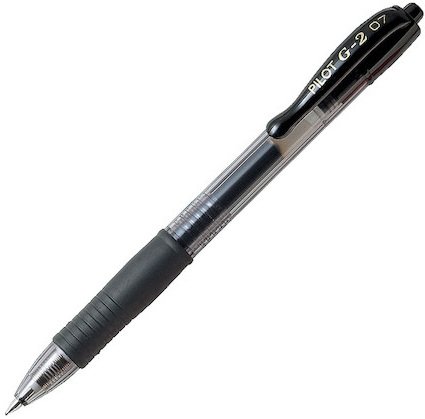 Ручка гелева автомат Pilot BL-G2-7 0,7 чорна