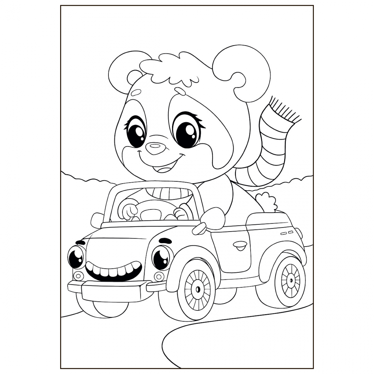 Розмальовка 1Вересня Веселий транспорт