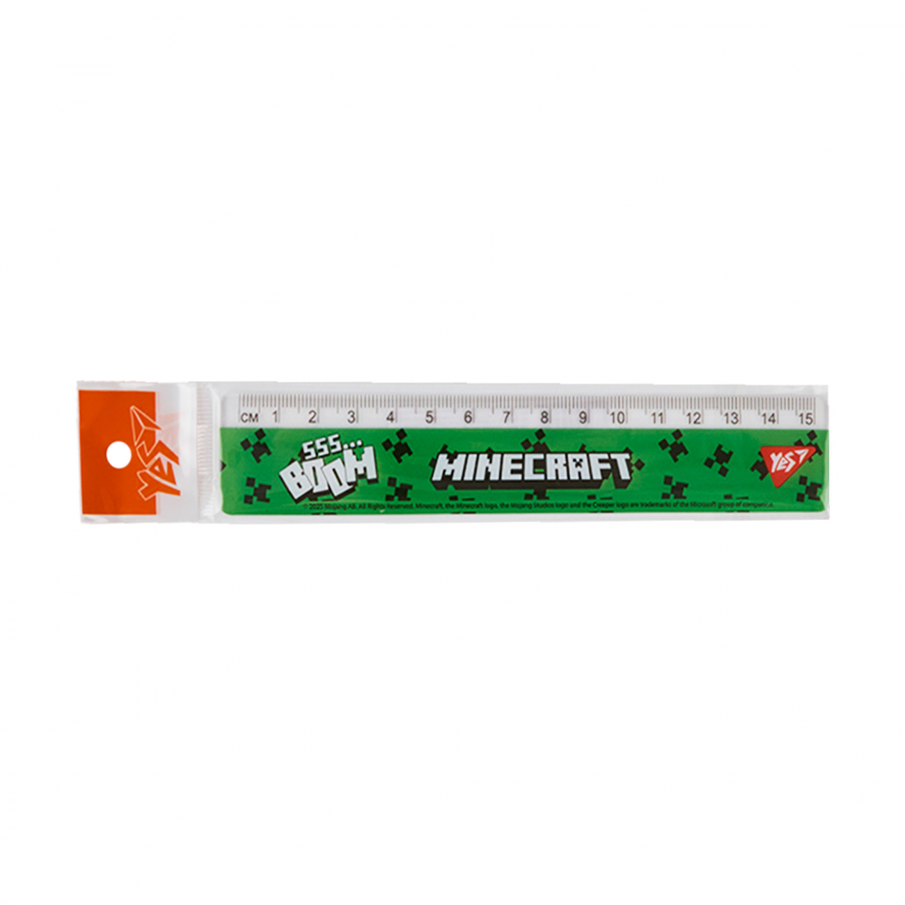 Лінійка 15 см пластик Yes, Minecraft.Boom