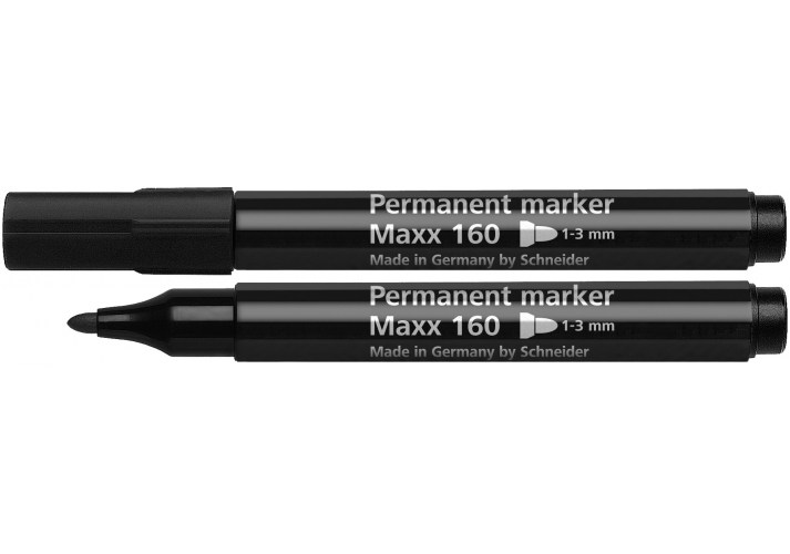 Маркер перманентний Schneider Maxx 160 1-3 мм чорний