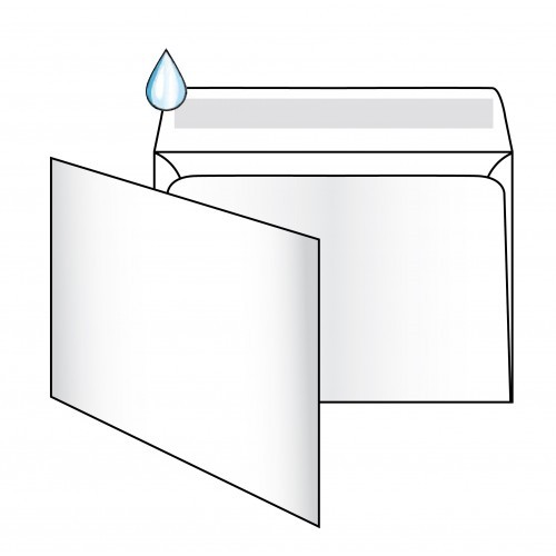 Конверт C5 229х162 білий МК 0+0 клапан прямий
