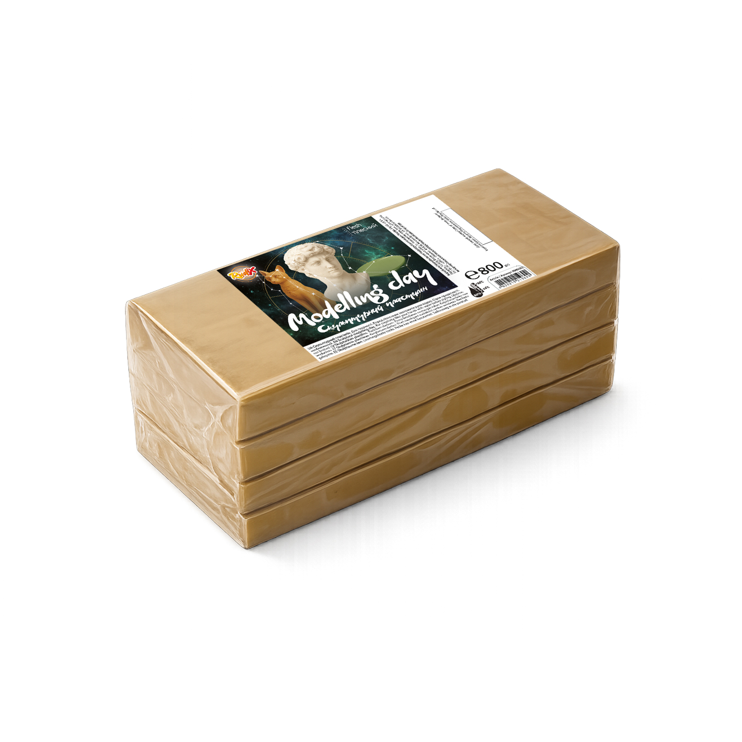 Пластилин скульпт. Rudix 800г телесный (8980003)