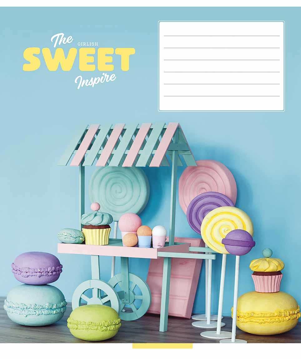 Тетрадь 18 л клетка 3382 Sweet 2025 дев