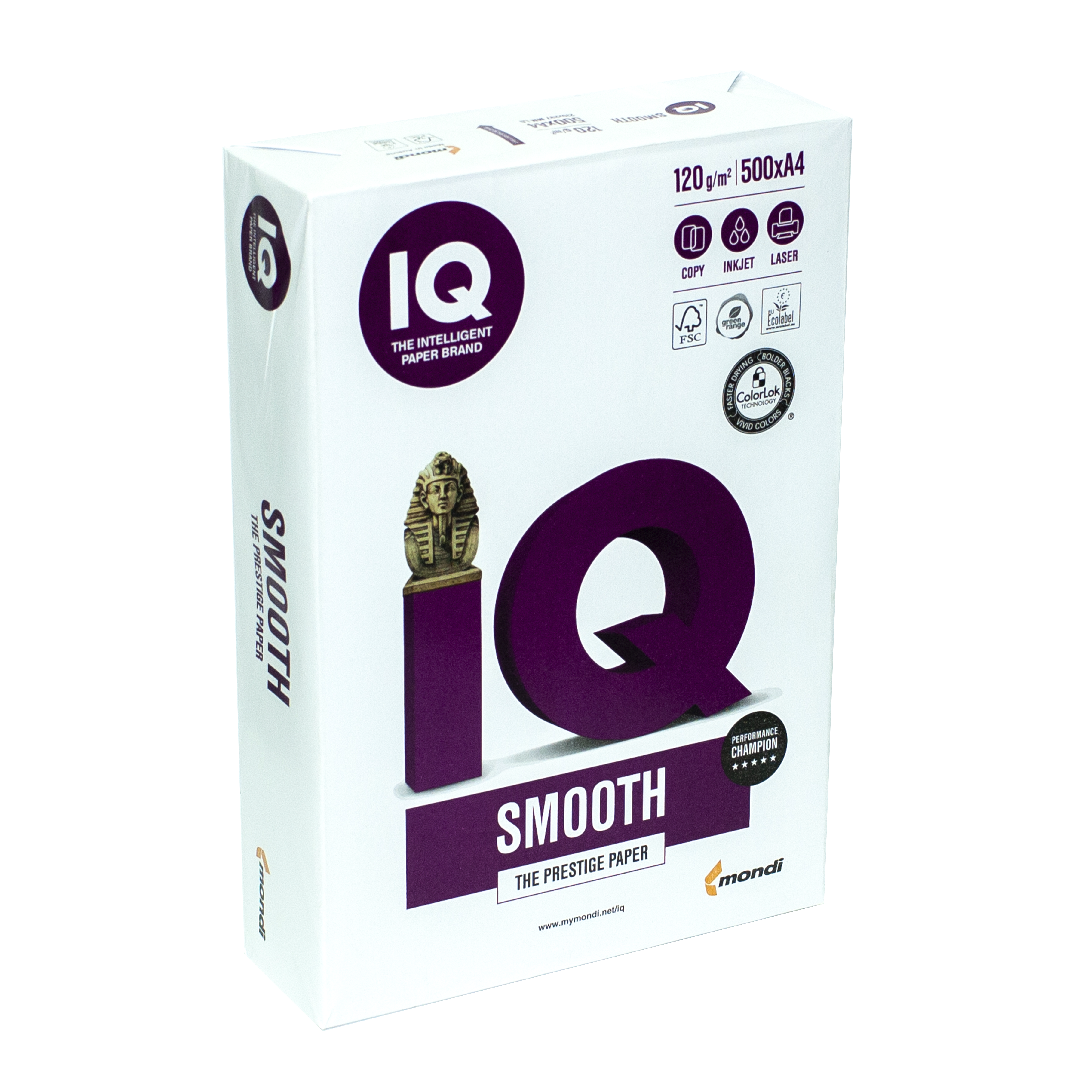 Папір для лазерного та струменевого друку А4 IQ Smooth 120 г/м2 500 арк
