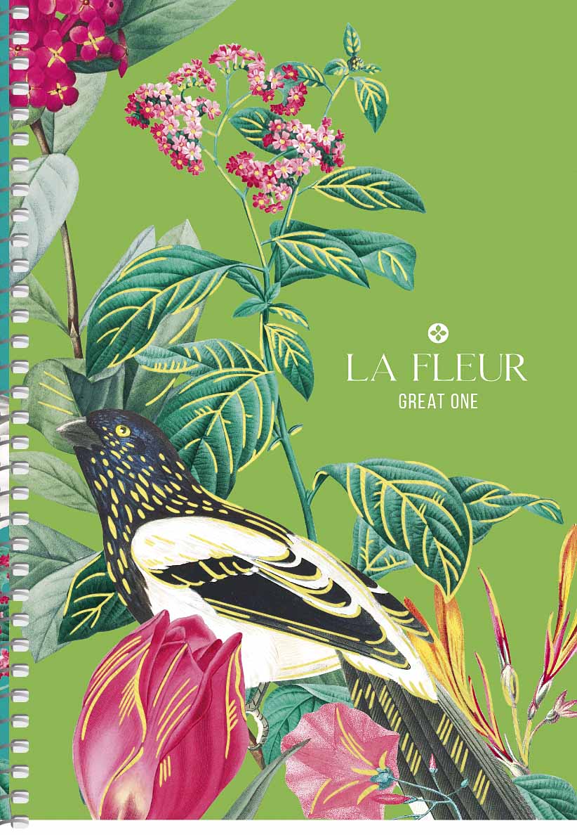 Блокнот А5 80 арк спіраль клітинка тверда обкл тисн фольгою STUDENT 6092 Асорті