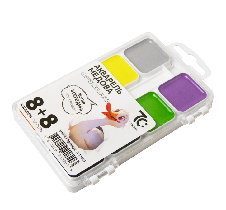 Акварель 7С 16цв., б/к, пластик (7C11603)