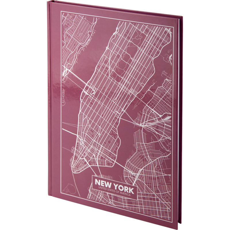 Книга обліку А4 96 арк тв палітурка клітинка Maps New York