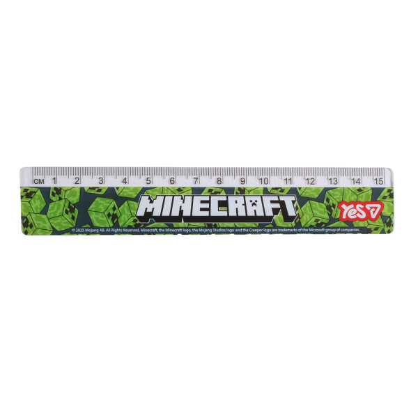 Лінійка 15 см пластик Yes, Minecraft-2