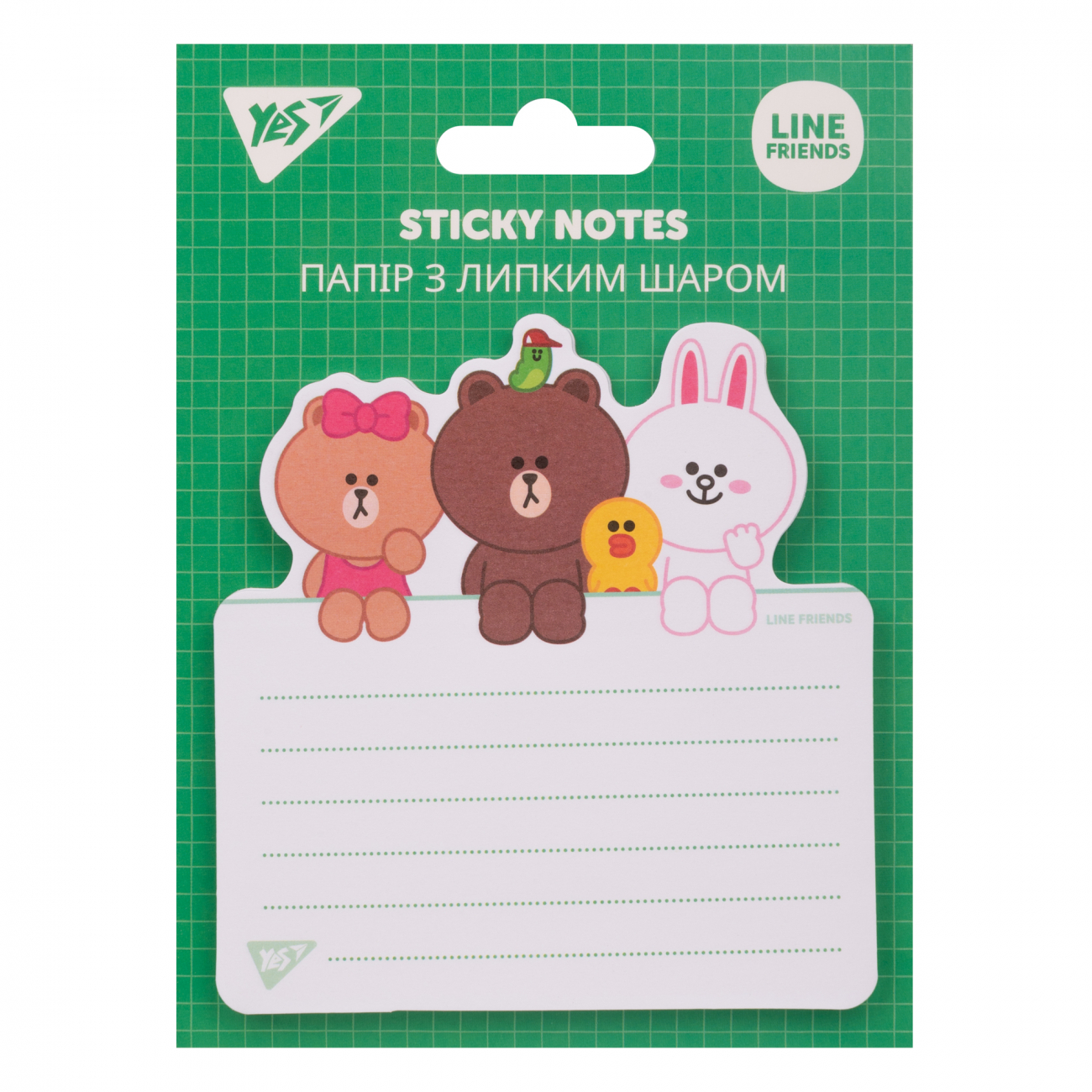 Блок паперу з липким шаром Yes Line Friends 40 арк
