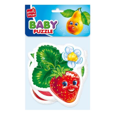 Пазли Baby puzzle Фрукти: полуниця, вишня, яблуко, груша 4 шт