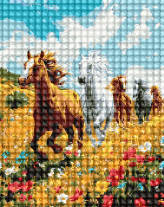 Алмазная мозаика 40×50 см Полевая гармония