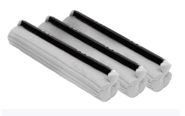 Губка для швабри з роликовим віджимом, 27см, МАКСУС ПЛЮС, сіра, м'яка