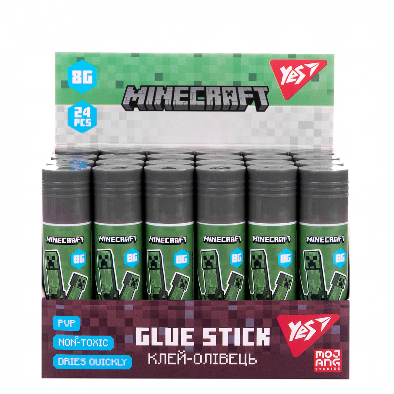 Клей-карандаш Yes 8г, PVP "Minecraft"