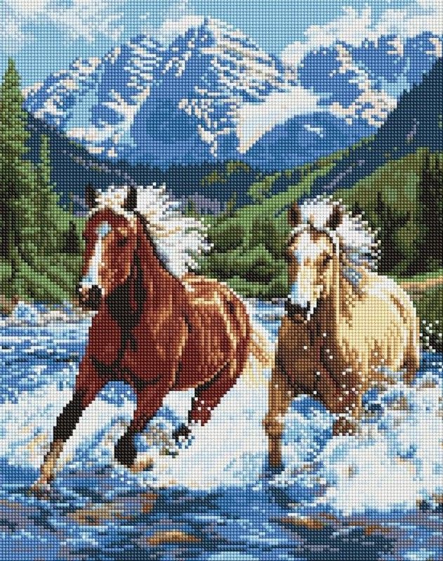 Алмазная мозаика 40х50см Сила в движении