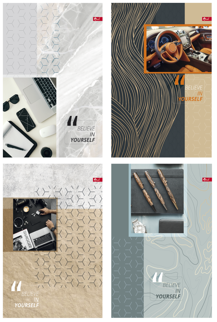 Блокнот А4 80 арк тв палітурка клітинка Статусність асорті