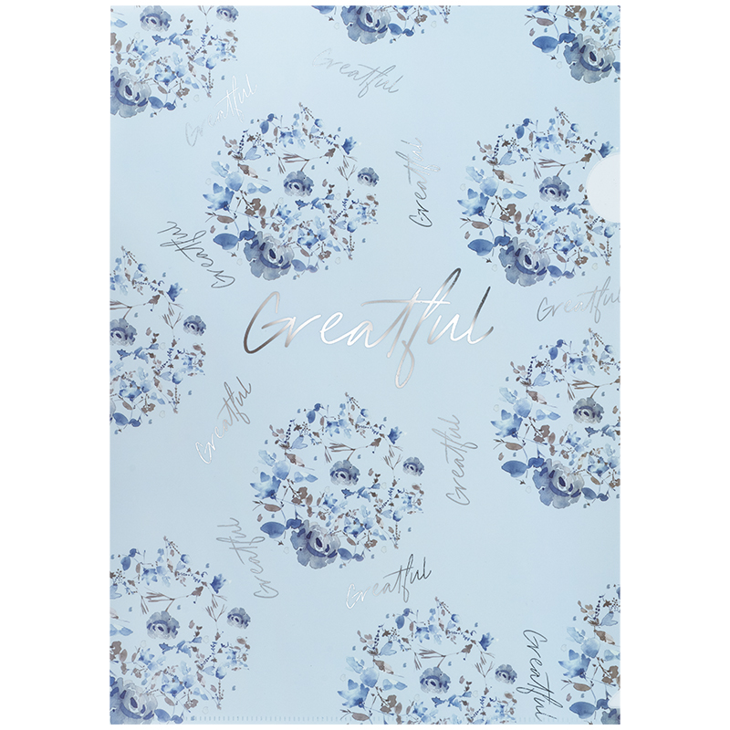 Папка-куток А4 Axent Flower Symphony-2 блакитна