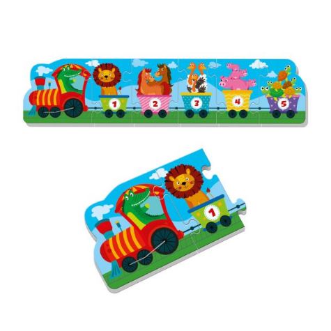 Пазлы Baby puzzle Веселый поезд 4 шт