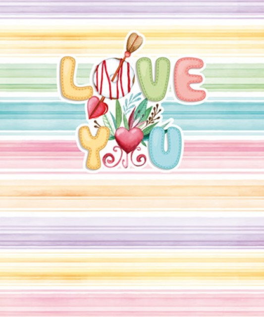 Блокнот 104*124 64 арк тв палітурка клітинка мат лам уф лак Love You 2