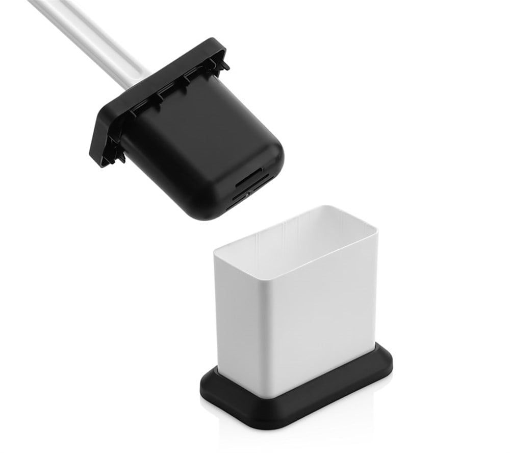 Щітка для унітазу силіконова RULOPAK прямокутна, чорно-біла