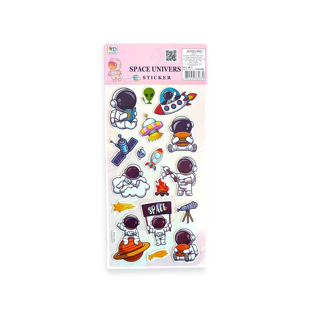 Наклейки 10х22 см Space universe мікс