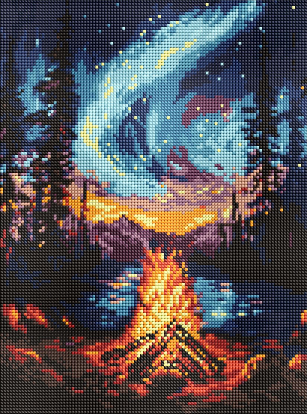 Алмазная мозаика 30×40 см Северное сияние
