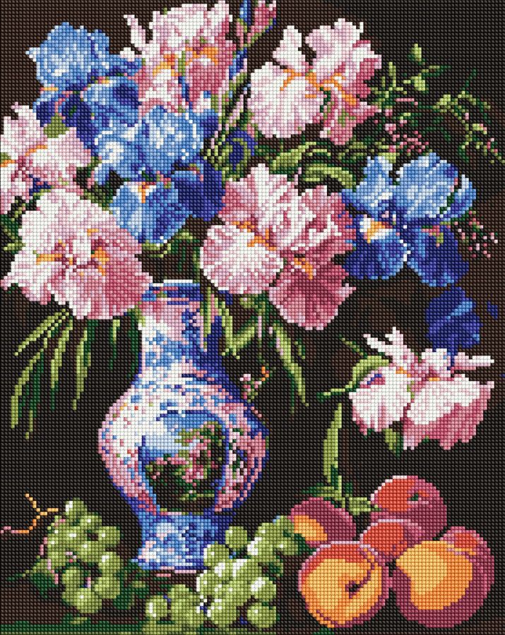 Алмазна мозаїка 40×50 см Краса ірисів