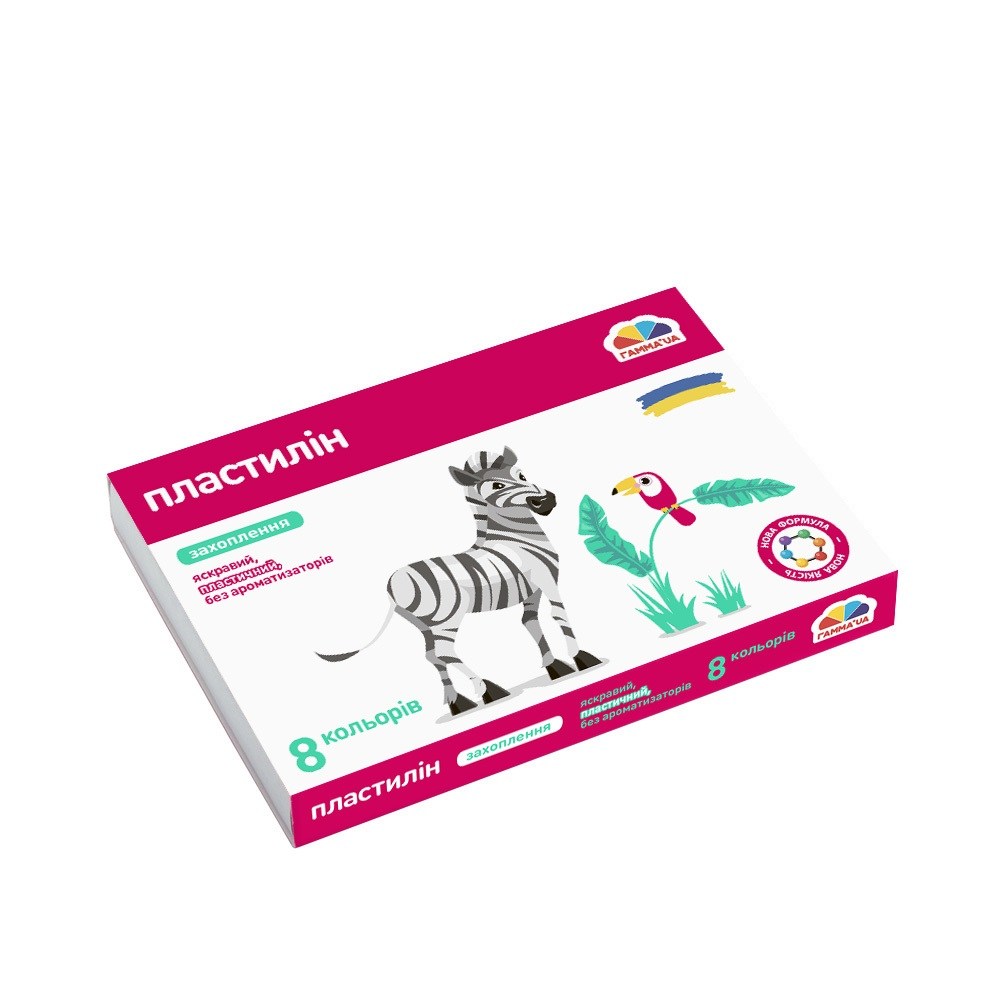 Пластилін GAMMA`UA 8 кол 128 г стек (200310)