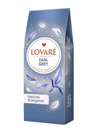 Чай чорний Lovare Earl Grey, листовий, 80г