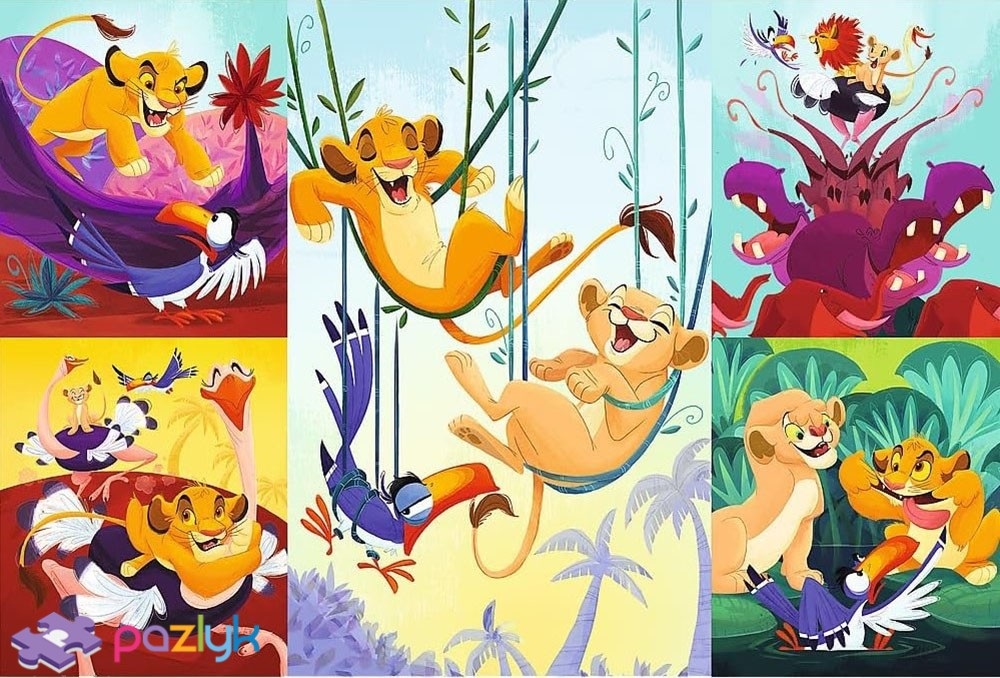 Пазлы 100 элементов Храбрый Король Лев