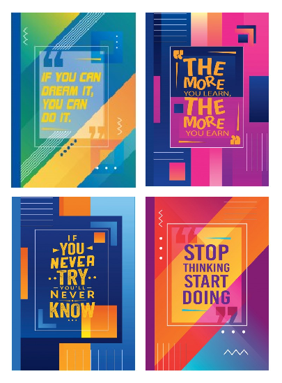 Зошит А4 96 арк велика клітинка тв палітурка лам Blocks Асорті