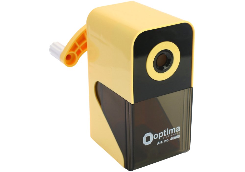 Точилка с конт. механическая Optima кремовая